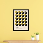 Quadro Bauhaus Preto E Amarelo -cubic Perspective 33x24cm - C