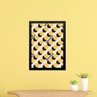 Quadro Bauhaus Preto E Amarelo - Bolinhas 45x34cm Moldura Pre