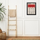 Quadro Bauhaus Red Architectural Poster 33x24cm Moldura Branca