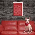 Quadro Bauhaus Red Modern Poster - Inverted Circles 33x24cm M