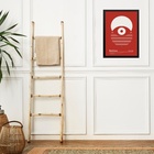 Quadro Bauhaus Red Poster - Eclipse Eye 33x24cm - Com Vidro M