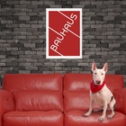 Quadro Bauhaus Red Typographic Poster - Cult 33x24cm - Com Vi