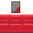 Quadro Bauhaus Red Vintage Poster - Curved Sinuosity 24x18cm