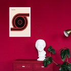 Quadro Bauhaus Vermelho E Preto -roll Disc 45x34cm Moldura Br