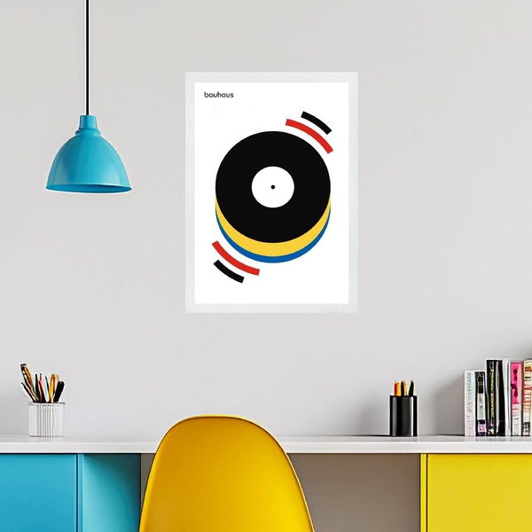 Quadro Bauhaus Vintage Multicolor - Musical Happiness 45x34cm