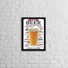 Quadro Beer Around The World 33x24cm - Com Vidro Moldura:made