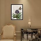Quadro Beija-flor Com Flor - Vintage 33x24cm Moldura:madeira