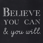 Quadro Believe Preto 24x24cm