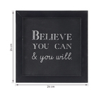Quadro Believe Preto 24x24cm