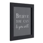 Quadro Believe Preto 24x24cm