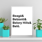 Quadro Belo Horizonte Beagá 45x34cm - Com Vidro Moldura:madei