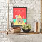 Quadro Bem Vindo A Casa Do Gato 24x18cm Moldura:madeira Branca