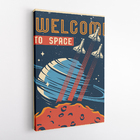 Quadro Bem Vindo Ao Espaço Naves Space Canvas 100x70cm