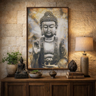 Quadro Benção Marrom com Vidro 60x90cm Arte Própria