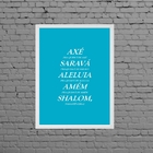 Quadro Bençãos Em Várias Religiões 24x18cm - Com Vidro Moldur