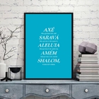 Quadro Bençãos Em Várias Religiões 45x34cm Moldura:madeira Pr