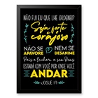 Quadro Bíblico Seja Forte E Corajoso 24x18cm - Com Vidro Mold