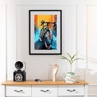 Quadro Bicicleta Abstrata - 60x48cm Moldura Preta