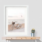 Quadro Bicicleta Na Praia - 60x48cm Moldura:madeira Branca
