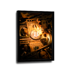 Quadro Bitcoin Fire -- Br Artes