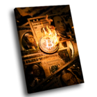 Quadro Bitcoin Fire -- Br Artes