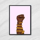 Quadro Black Lives Matter 24x18cm - Com Vidro Moldura:madeira