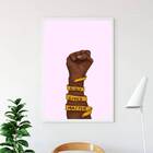 Quadro Black Lives Matter 33x24cm - Com Vidro Moldura:madeira