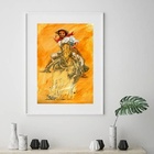 Quadro Boiadeiro Umbanda - 60x48cm Moldura:madeira Preta