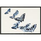 Quadro Borboletas Azuis 70x50 - Casa Da Moldura