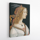 Quadro Botticelli Retrato Jovem Mulher Canvas 100x70cm