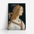 Quadro Botticelli Retrato Jovem Mulher Canvas 120x80cm