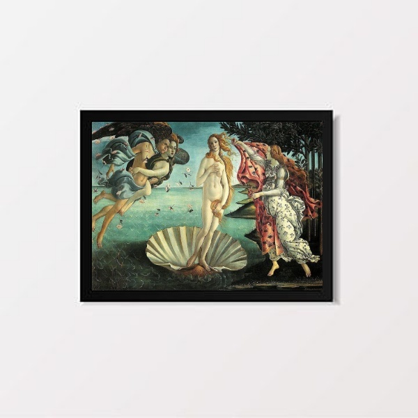 Quadro Botticelli The Birth Of venus 33x24cm Moldura:madeira