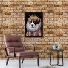 Quadro Boxer Rainha 24x18cm - Com Vidro Moldura:madeira Branca