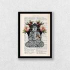 Quadro Buda Zen 24x18cm Moldura:madeira Branca