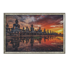 Quadro Budas Dourado com Vidro 40x60cm Arte Própria