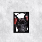Quadro Bulldog Francês Música 45x34cm - Com Vidro Moldura:mad
