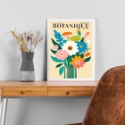 Quadro Buquê De Flores - Botanic 45x34cm - Com Vidro Moldura