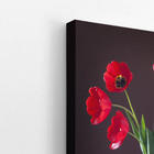 Quadro Buquê De Tulipas Vermelhas Com Maçãs Canvas 60x40cm
