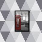 Quadro Cabine Telefônica Londres Vermelha 24x18cm - Com Vidro