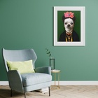 Quadro Cachorrinha Frida - 60x48cm Moldura:madeira Preta