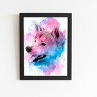 Quadro Cachorro Akita Inu Moldura Aquarela 30x40cm