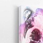 Quadro Cachorro Buldogue Inglês Canvas Aquarela 20x30cm