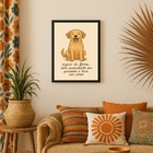 Quadro Cachorro Caramelo Signo Humor 45x34cm - Com Vidro Mold