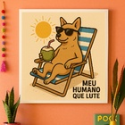 Quadro Cachorro Caramelo Sombra E Água Fresca - 33x33cm Moldu
