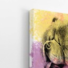 Quadro Cachorro Chow Chow Aquarela Tinta Canvas 60x40cm