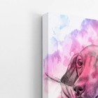 Quadro Cachorro Daschund Salsicha Aquarela Canvas 60x40cm