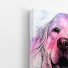 Quadro Cachorro Golden Retriever Aquarela Canvas 20x30cm