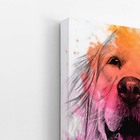 Quadro Cachorro Golden Retriever Aquarela Canvas 30x40cm