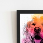 Quadro Cachorro Golden Retriever Aquarela Moldura 30x40cm