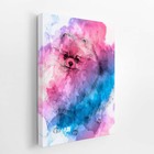 Quadro Cachorro Lulu Da Pomerânia Canvas Aquarela 20x30cm